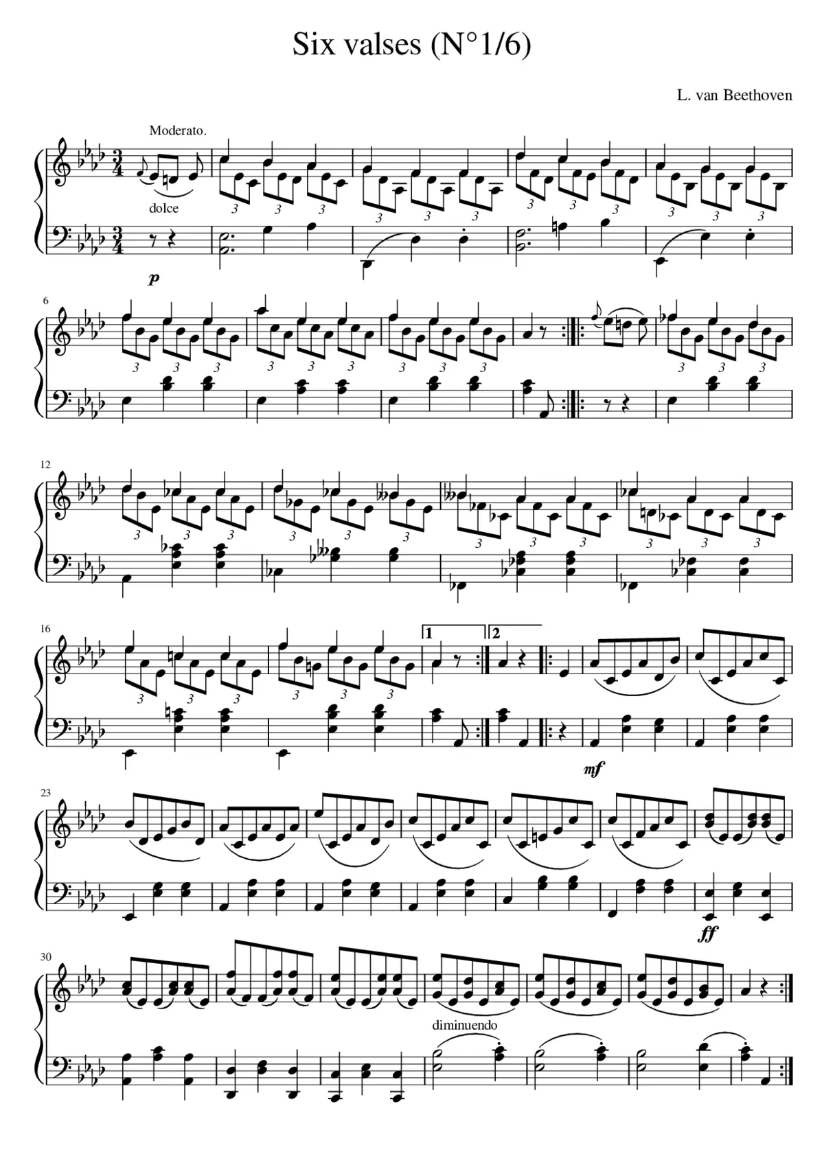 Valse en Lab Majeur (N1/6) - Page 1