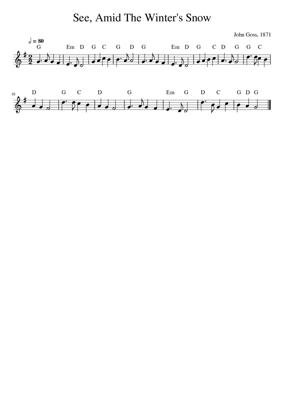 See Amid The Winter's Snow - Page 1