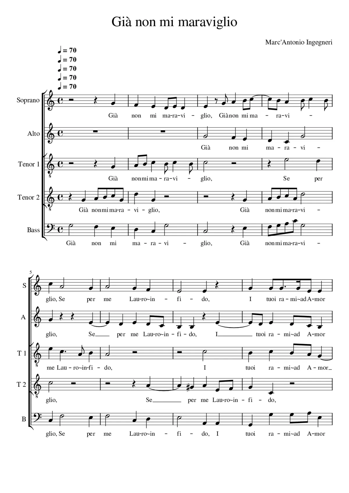 Già non mi maraviglia - Page 1