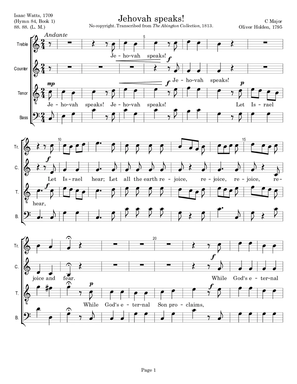 Jehovah speaks! - Page 1