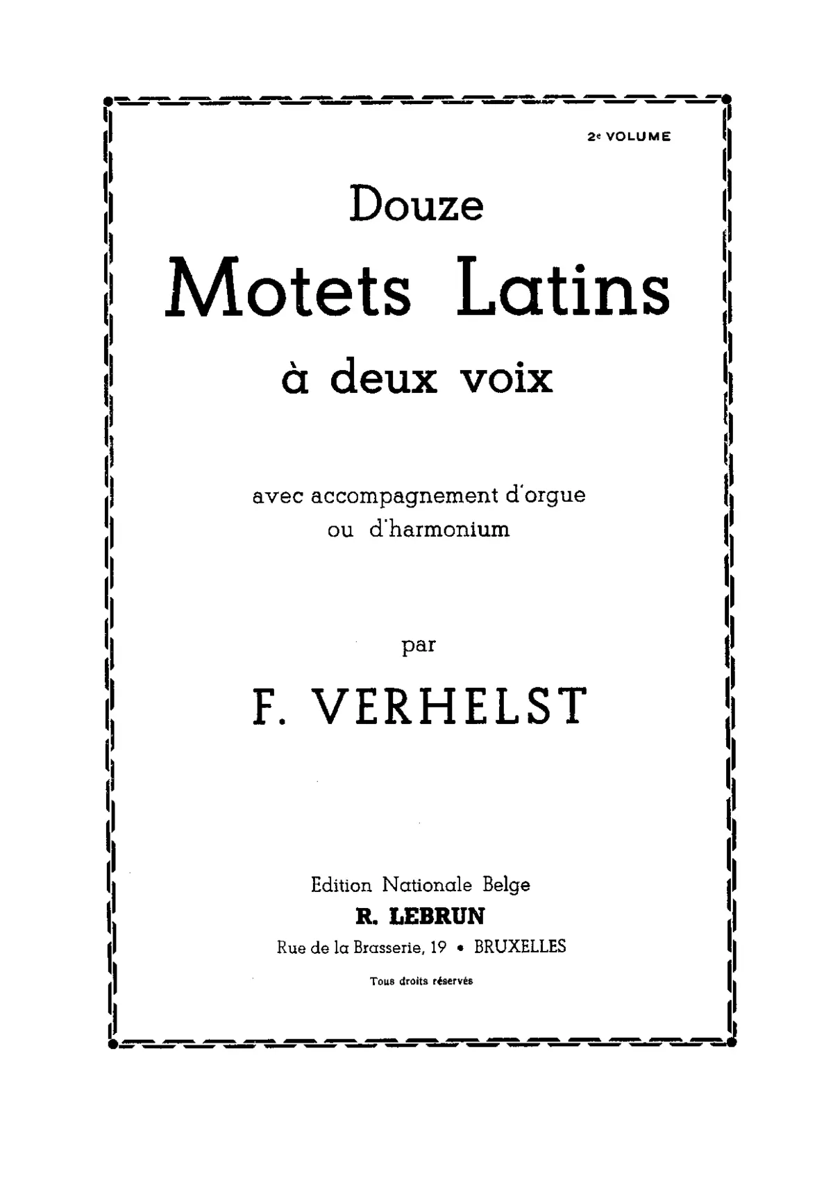 12 Motets latins à 2 voix - Page 1