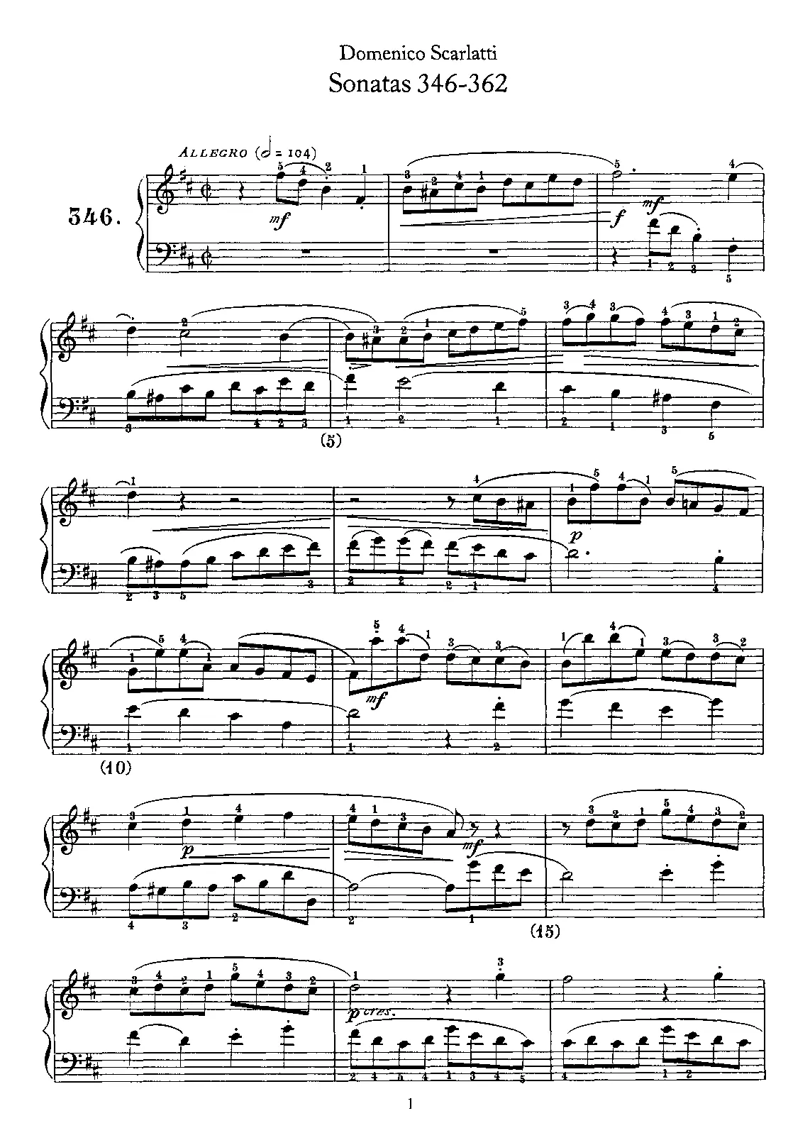 Keyboard Sonata in B minor - Page 1