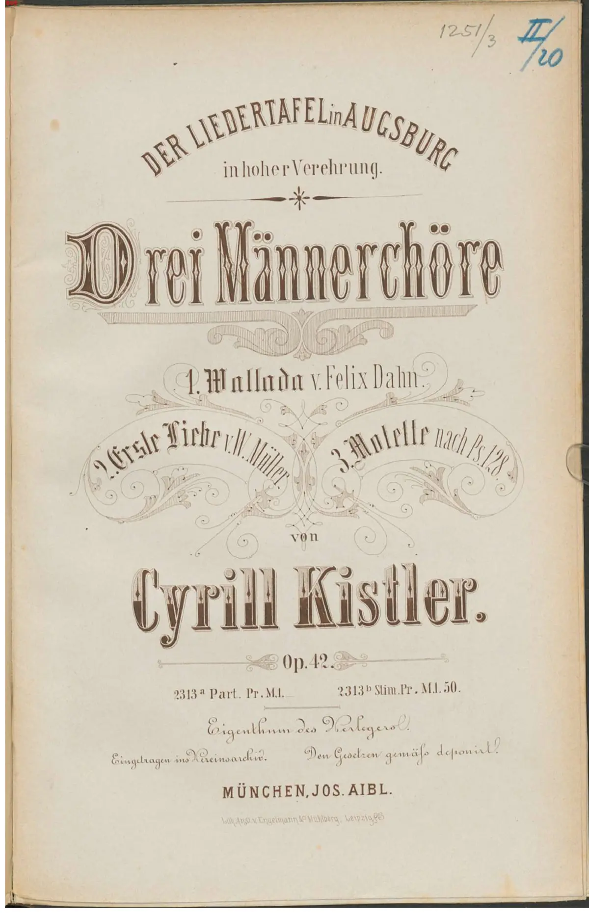 3 Männerchöre - Page 1