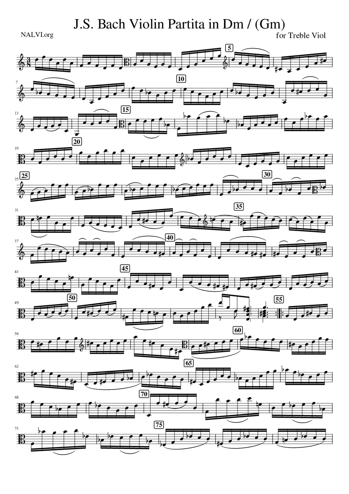 Sonata No. 1 for solo violin BWV 1001 - Page 1