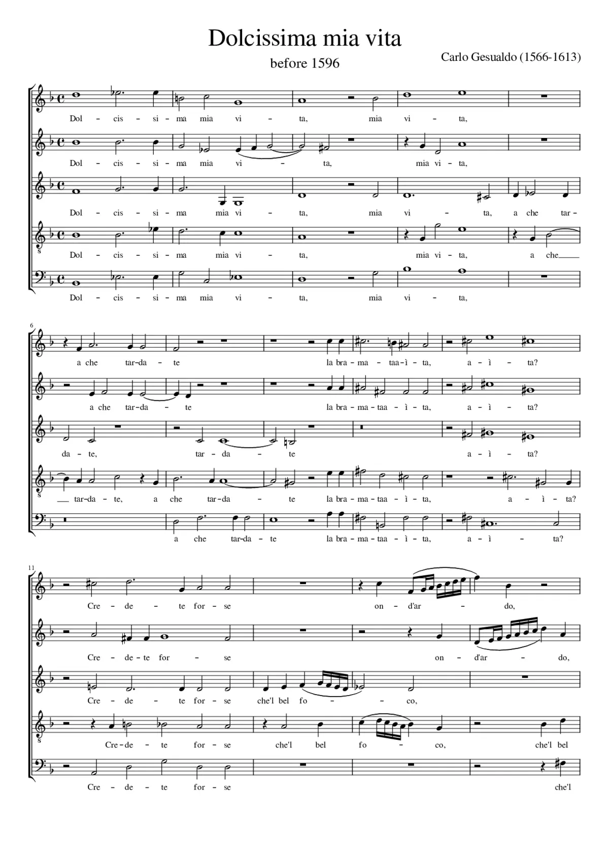 Dolcissima mia vita - Page 1