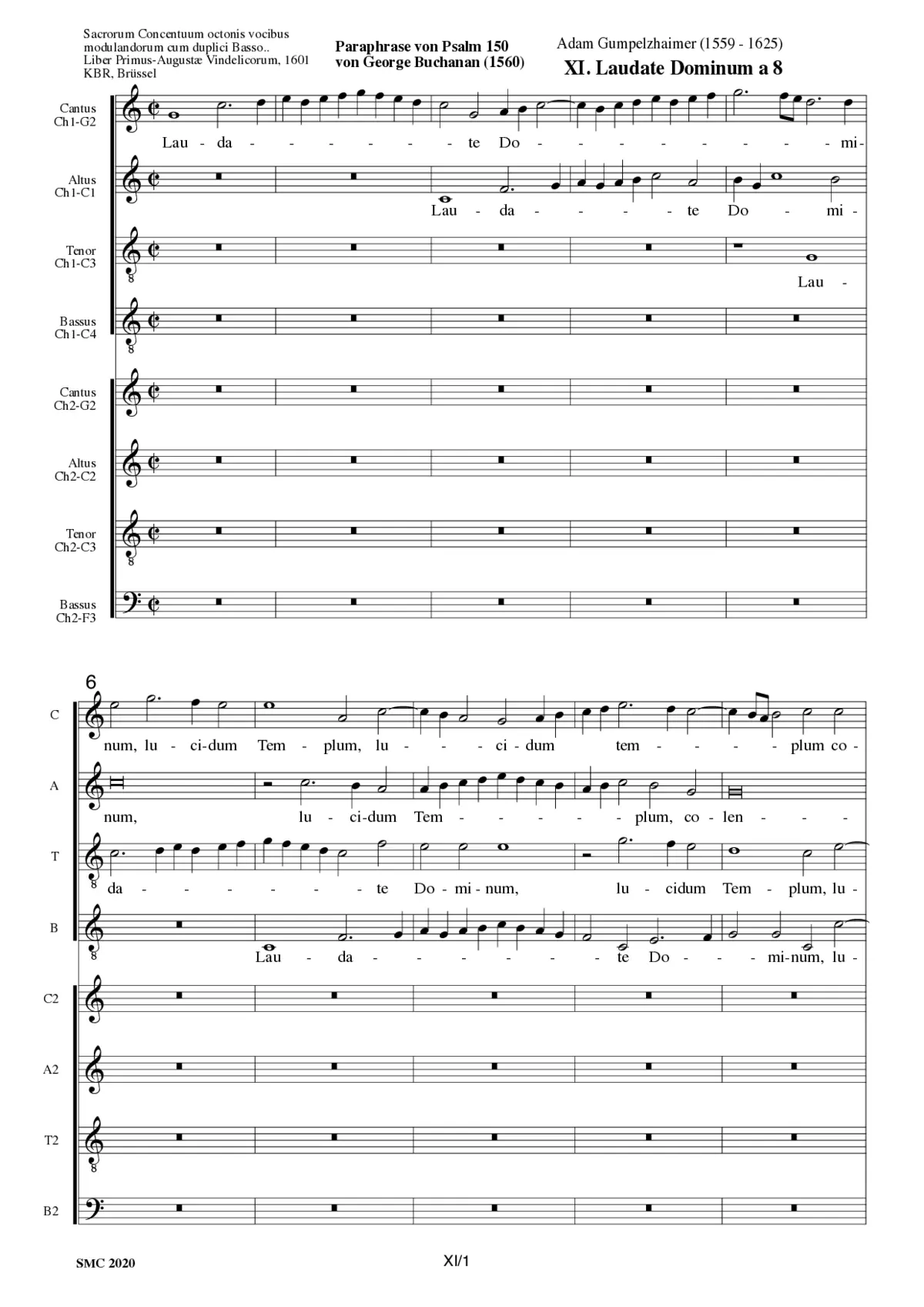 Laudate Dominum lucidum templum - Page 1