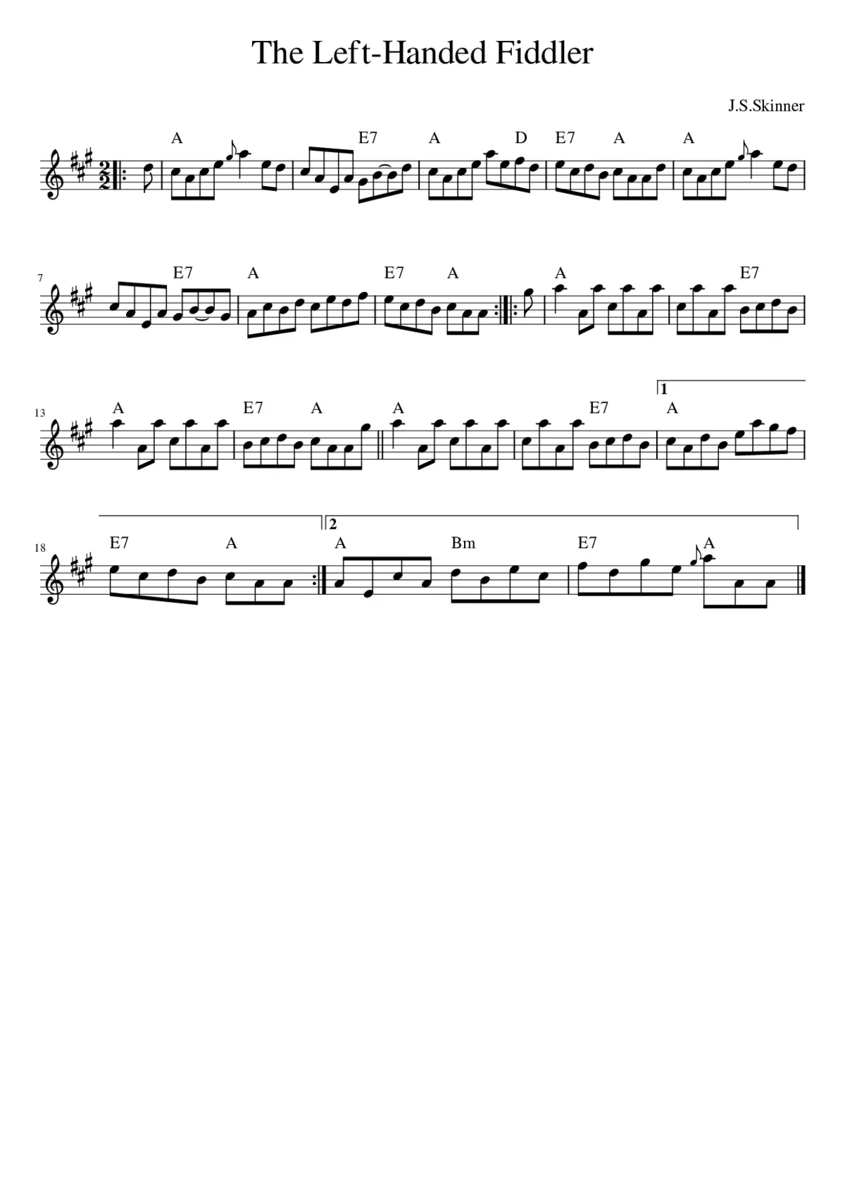 The Left-Handed Fiddler - Page 1