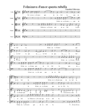 Folminava d'amor questa rubella