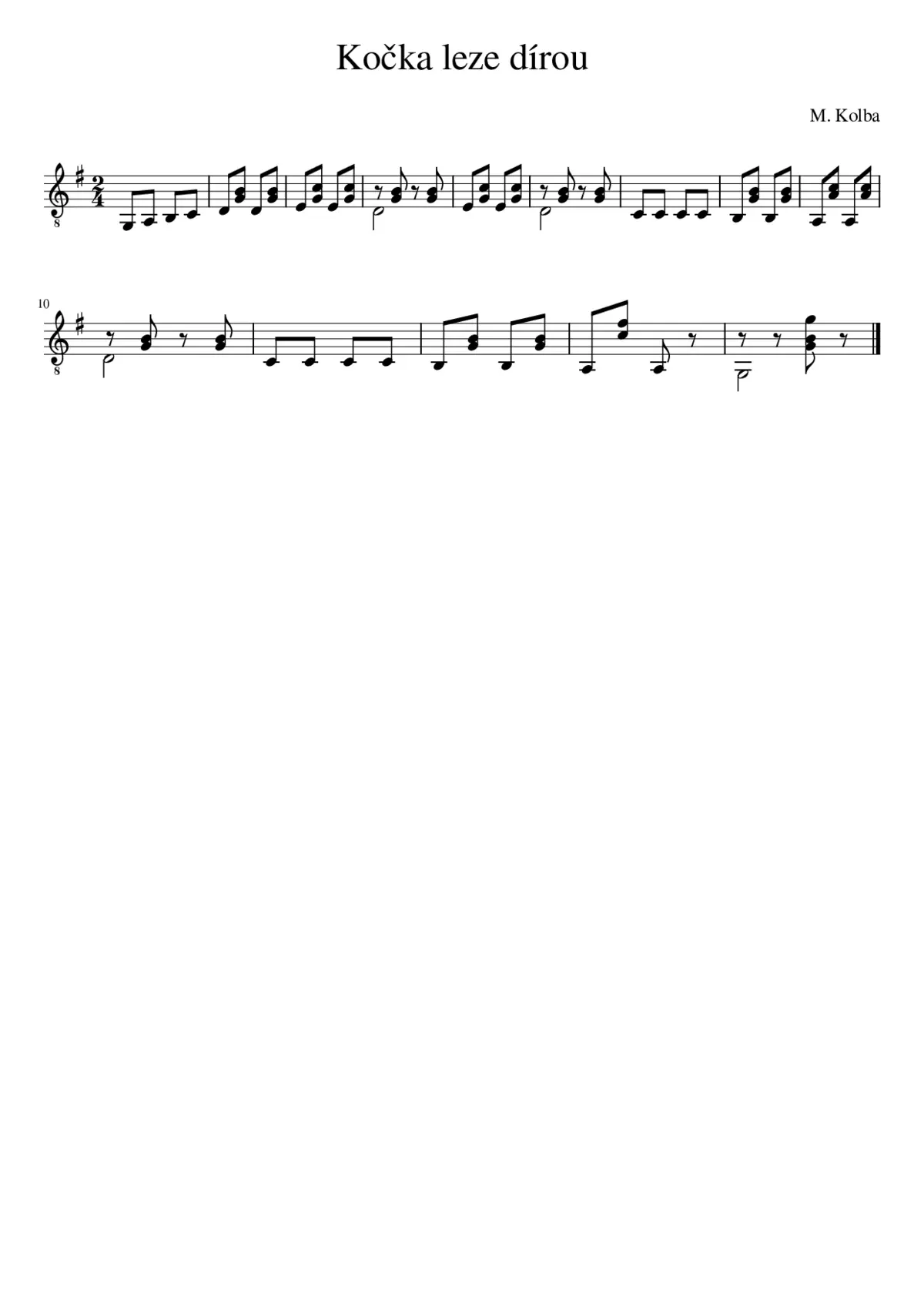 KoÄka leze dírou - Page 1