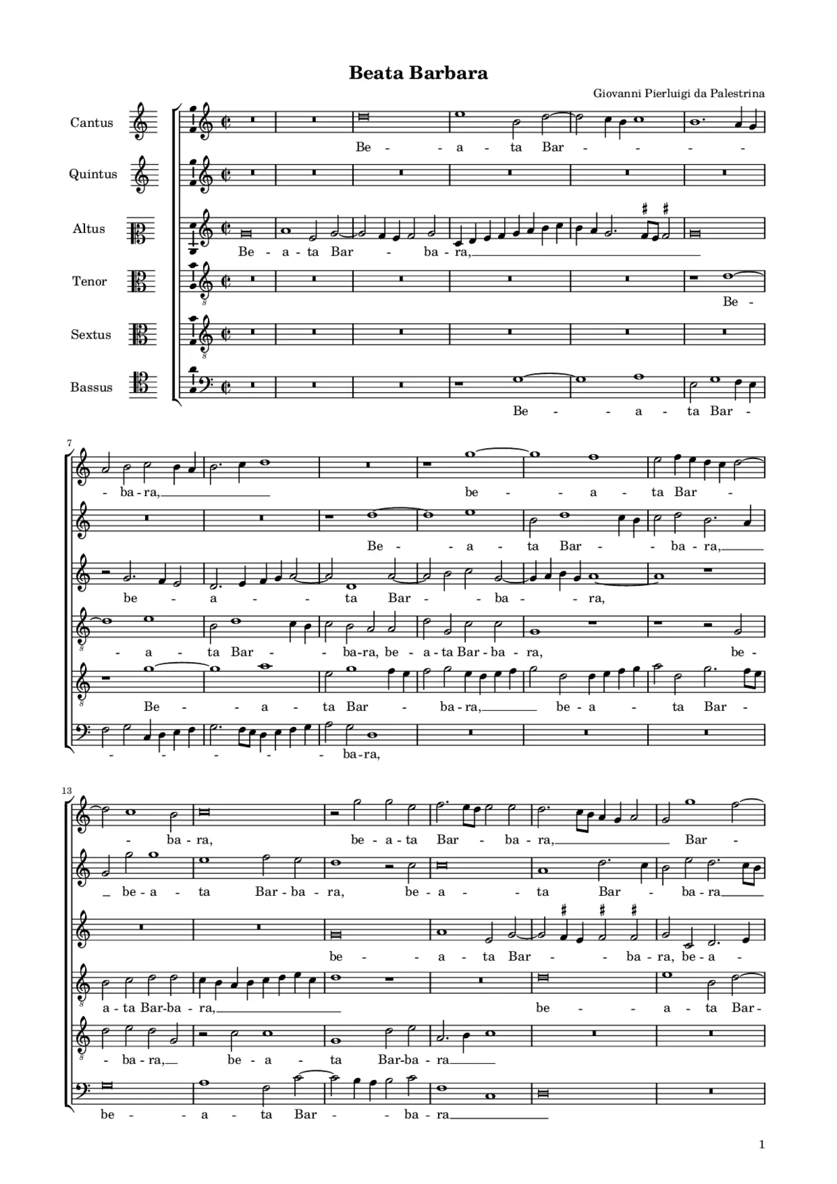 Beata Barbara - Page 1