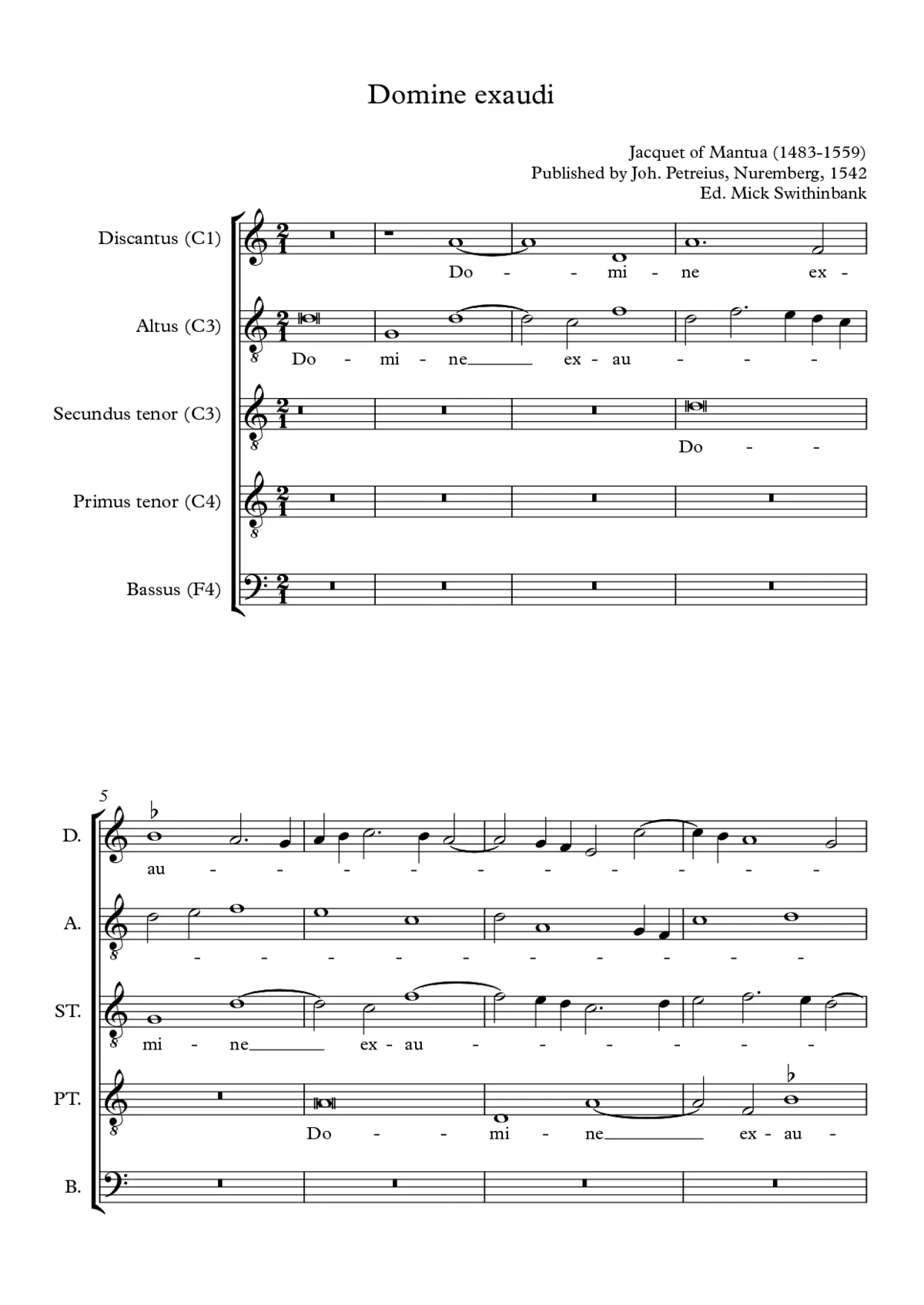 Domine exaudi - Page 1
