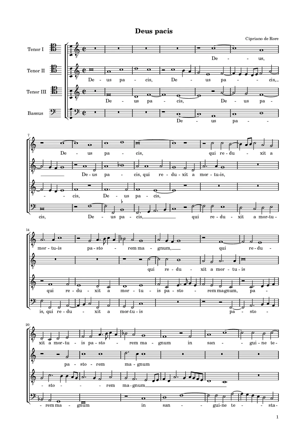 Deus pacis - Page 1