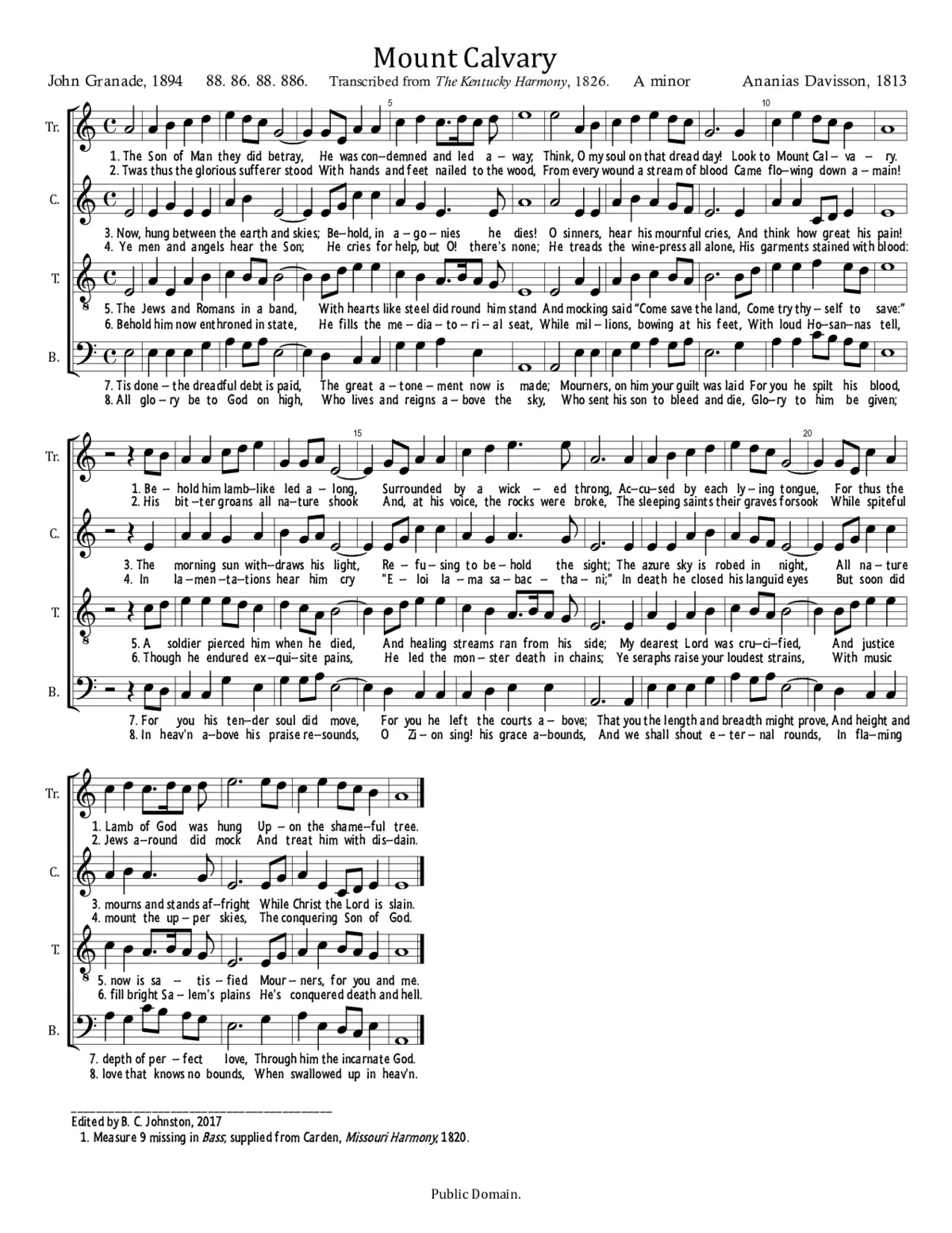 Mount Calvary - Page 1