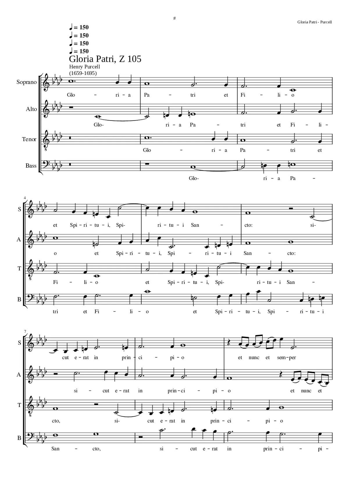 Gloria Patri Z 105 - Page 1