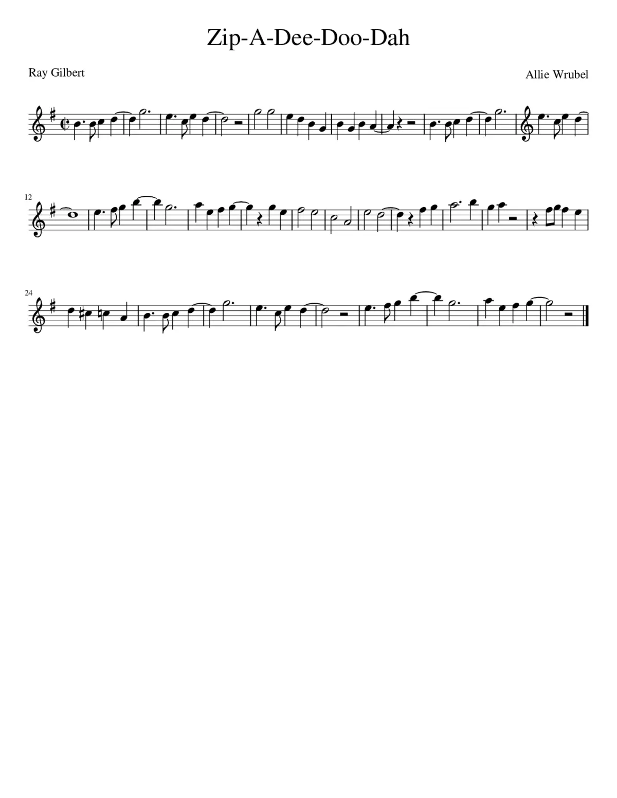 zip-a-dee-doo-dah - Page 1