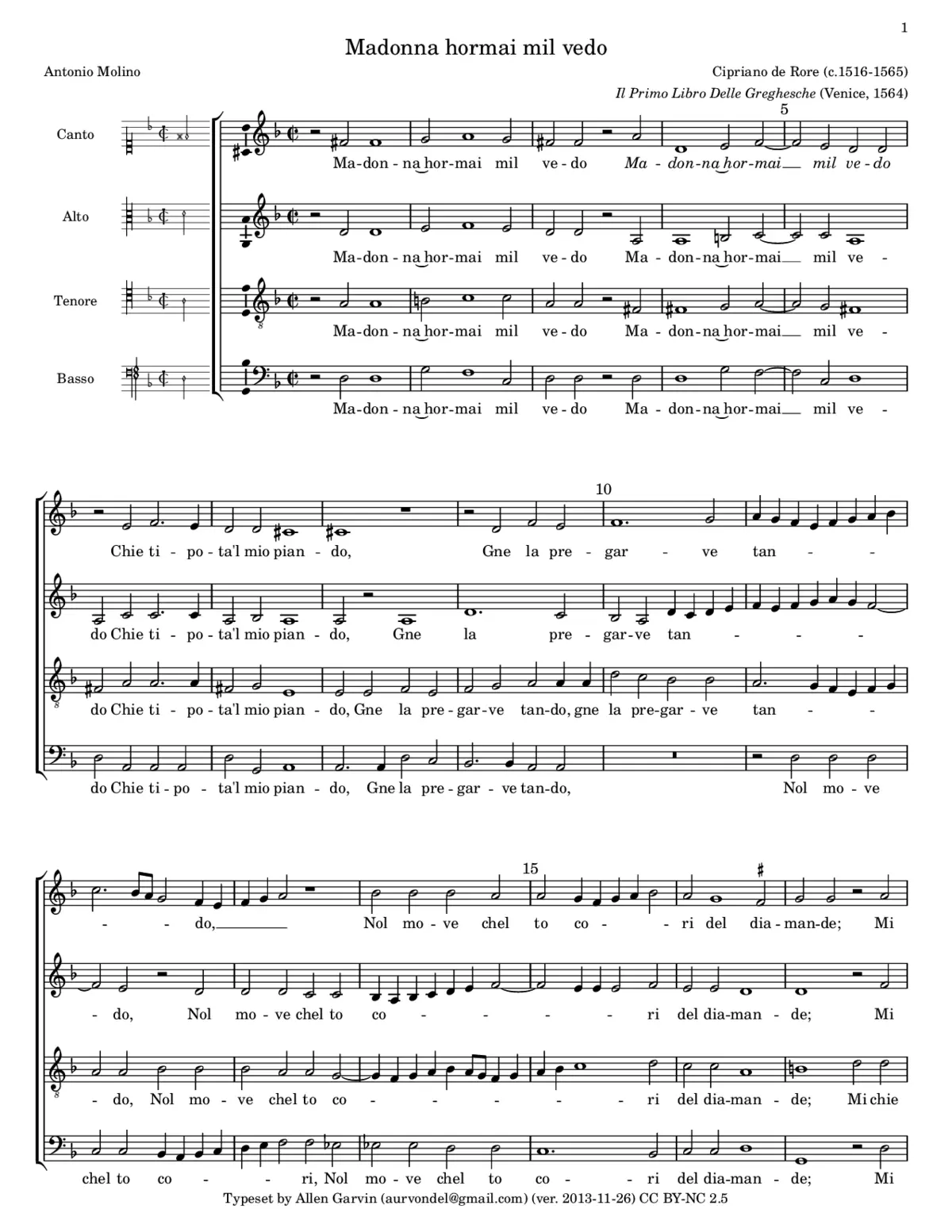 Madonna hormai mil vedo - Page 1