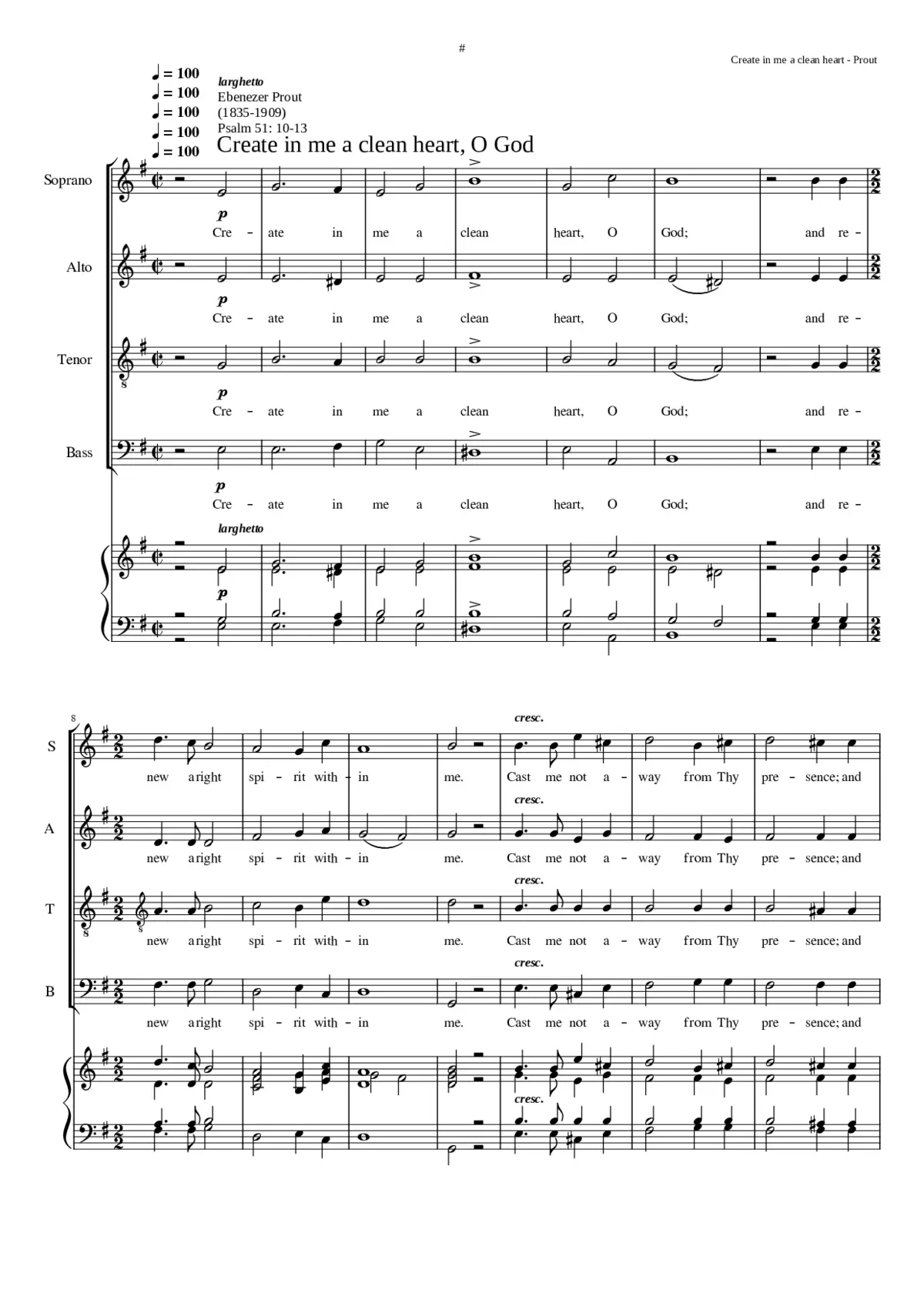 Create in me a clean heart O God - Page 1