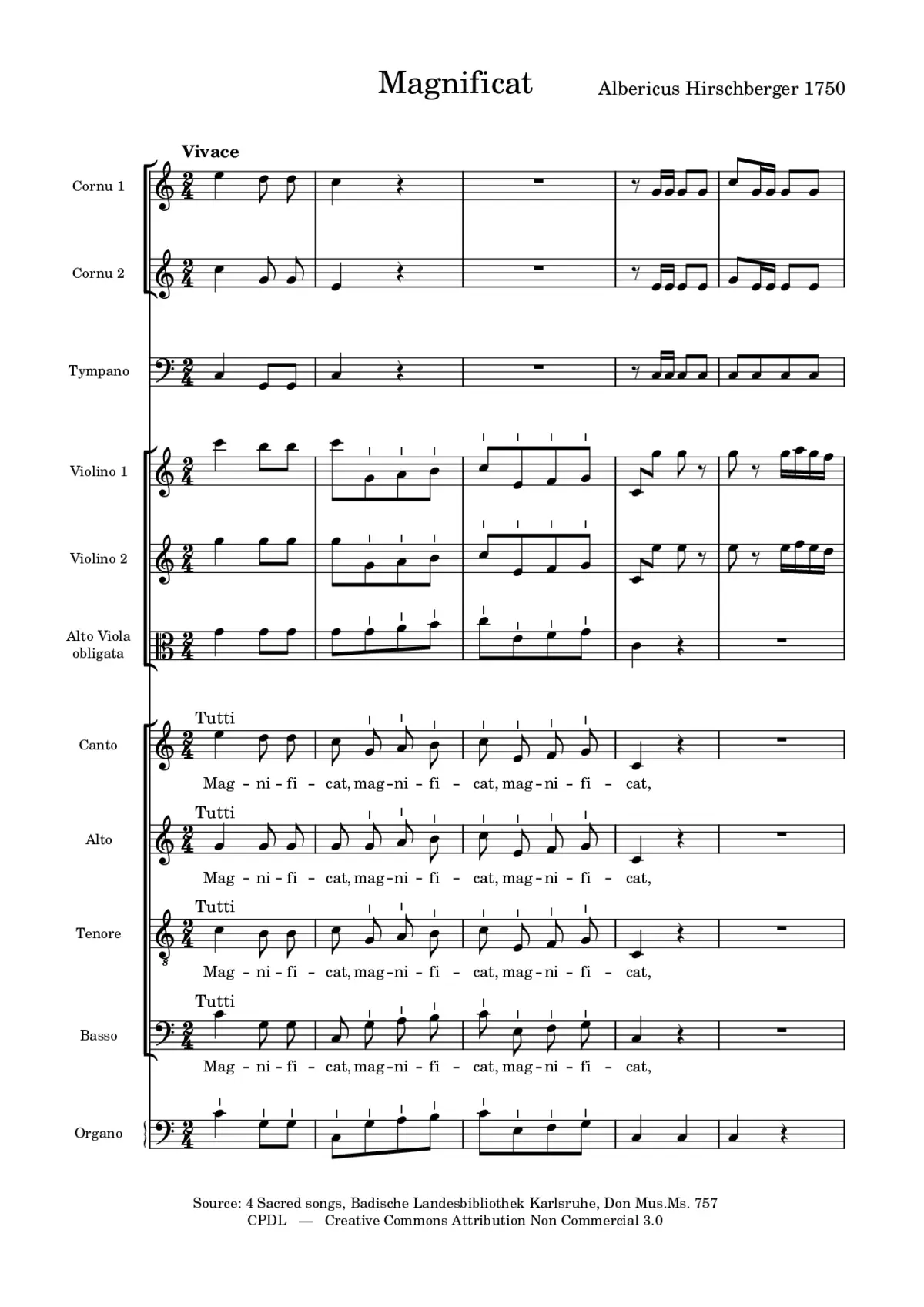 Magnificat C-Dur - Page 1