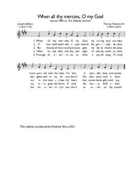When all thy mercies, O my God