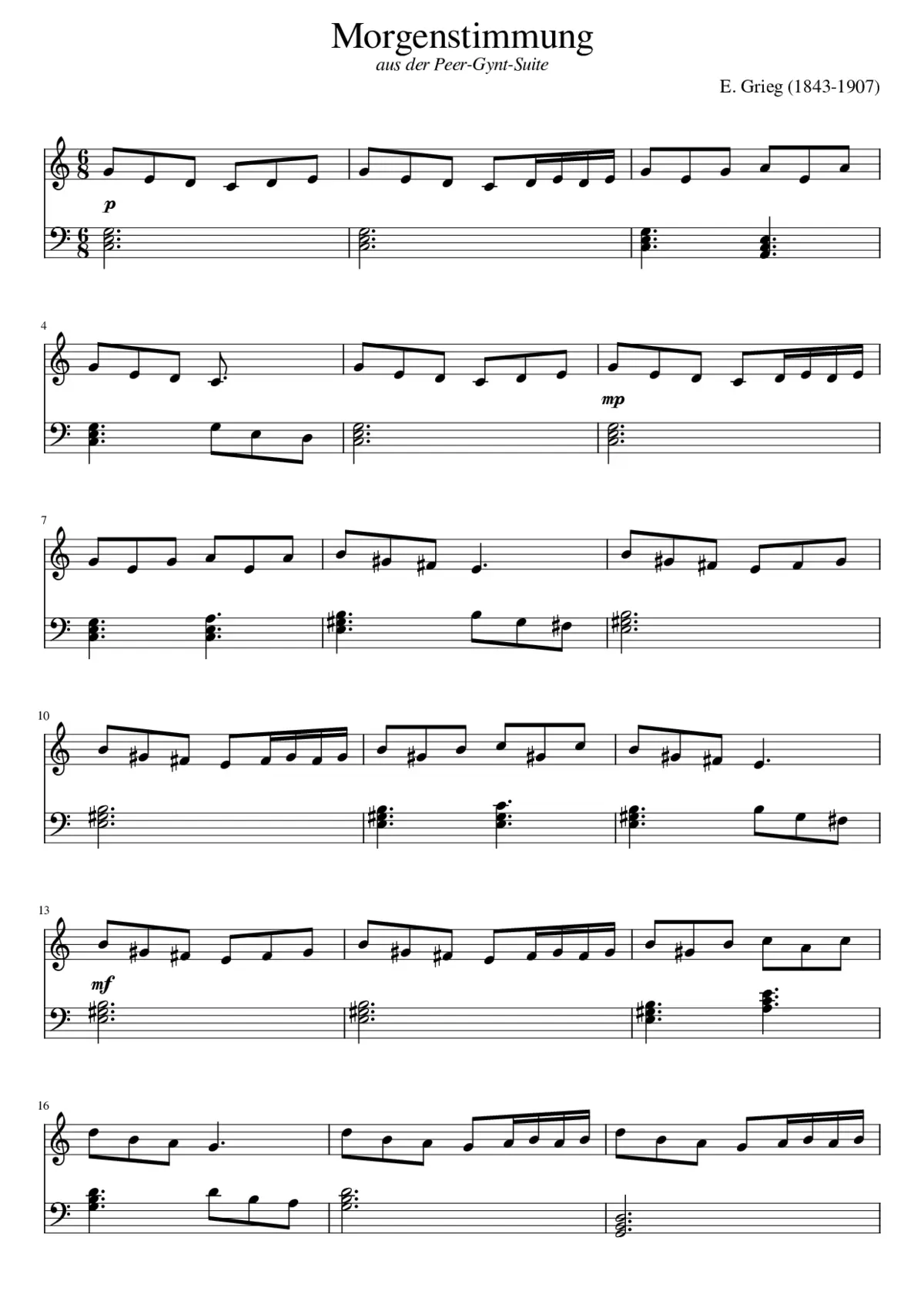 Peer Gynt Op.23 - Page 1