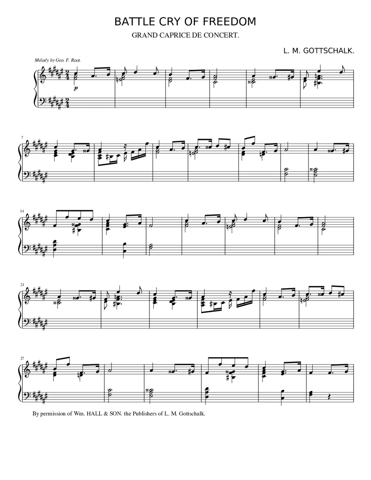 Battle Cry of Freedom Op.55 - Page 1