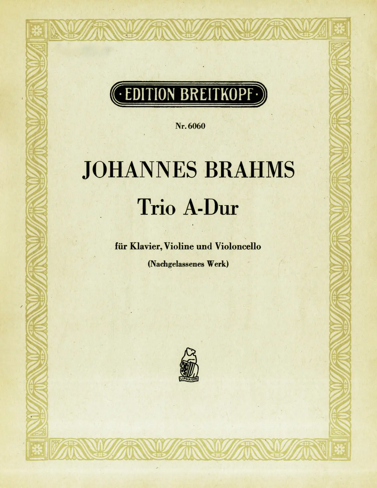 Piano Trio in A major - Page 1