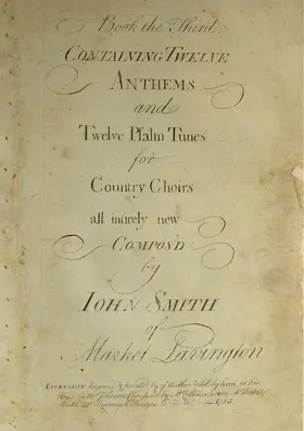 12 Anthems and 12 Psalm Tunes, 3rd Book