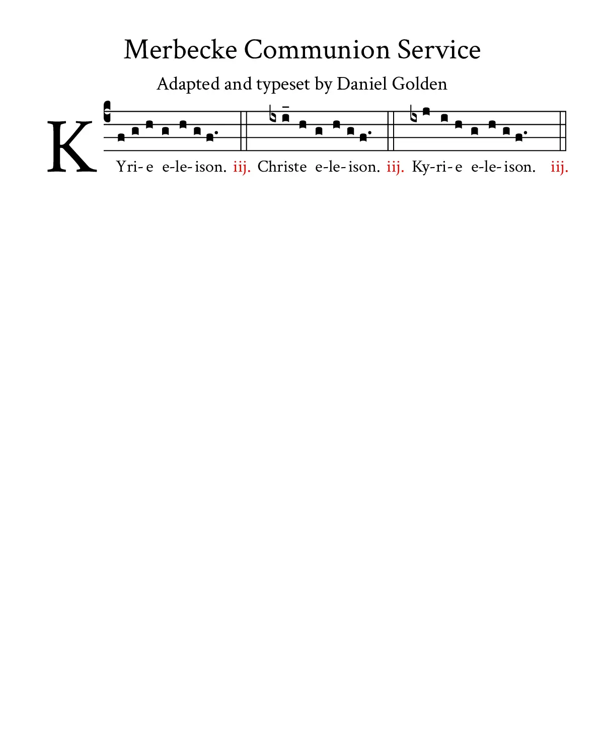 Communion Service - Page 1