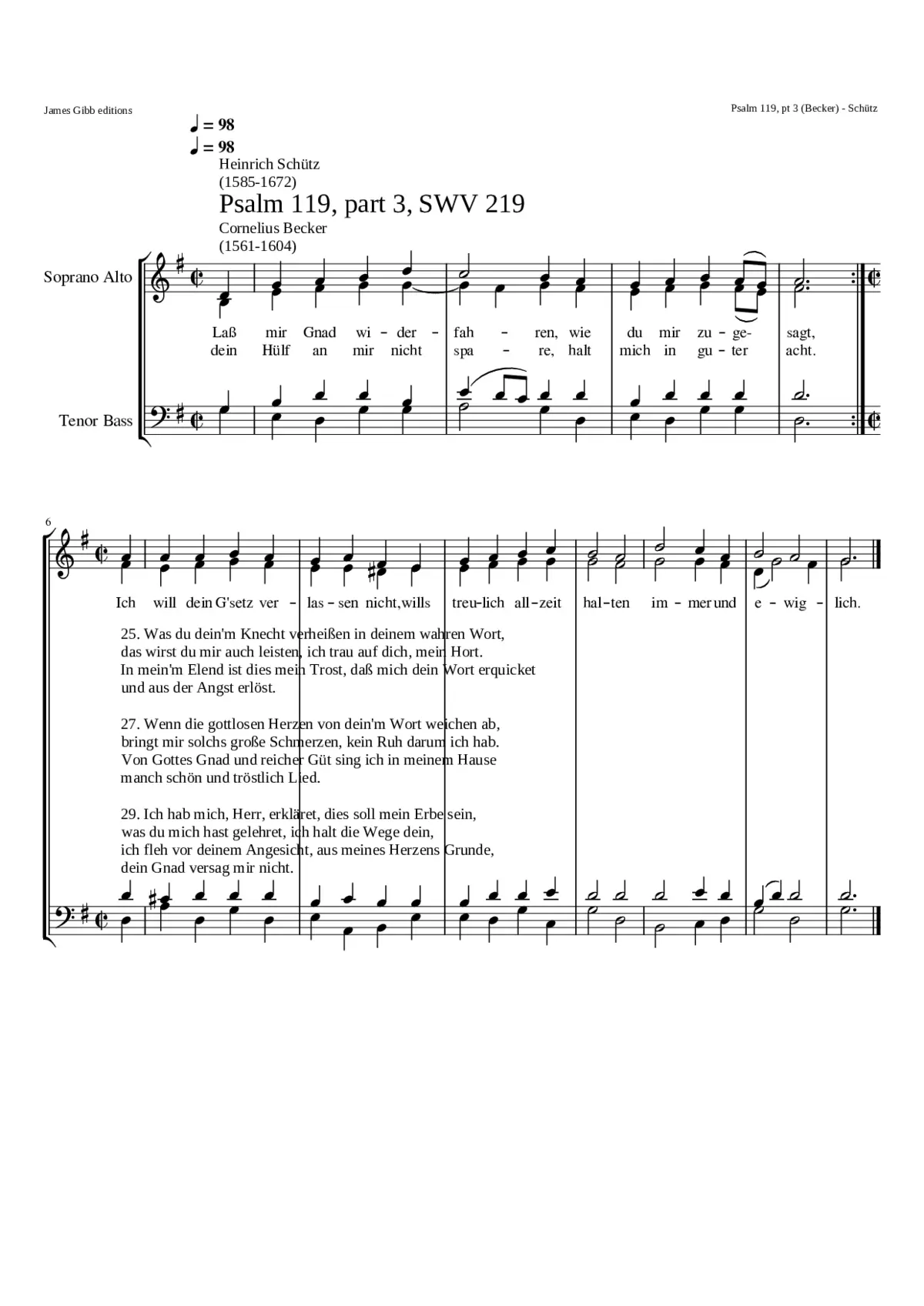 Lass mir Gnad widerfahren SWV 219 - Page 1