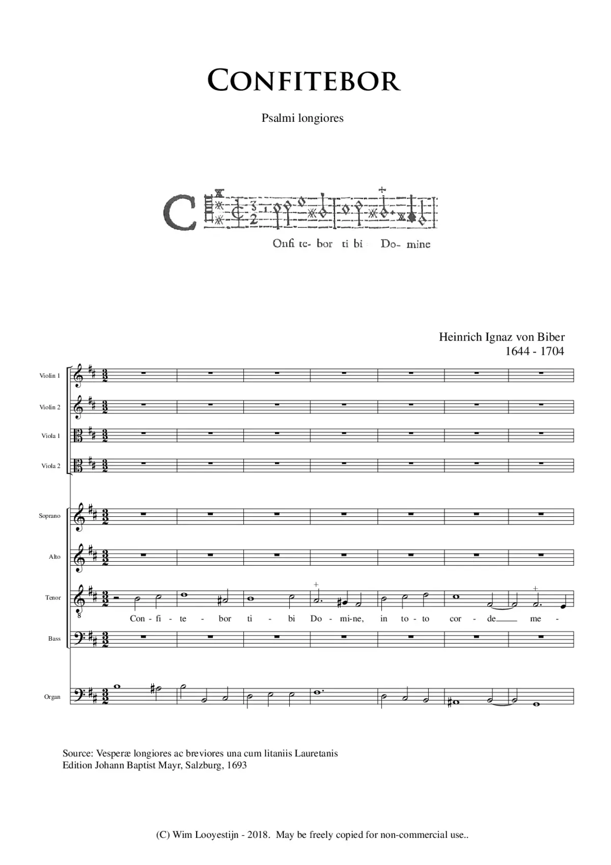 Confitebor, C. 14 - Page 1