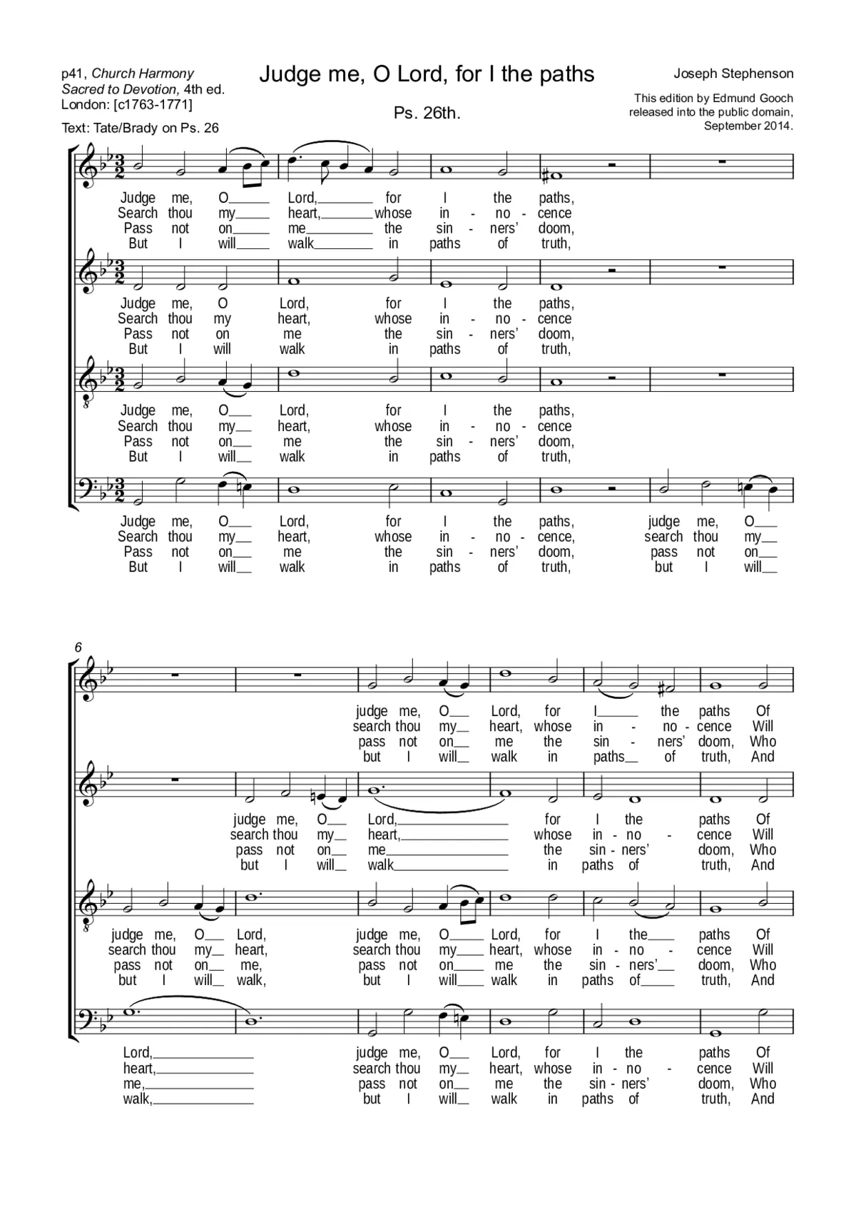 Judge me, O Lord, for I the paths - Page 1