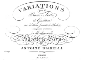 Variations pour le Piano=Forte et Guitare sur un Theme favorite de Rode