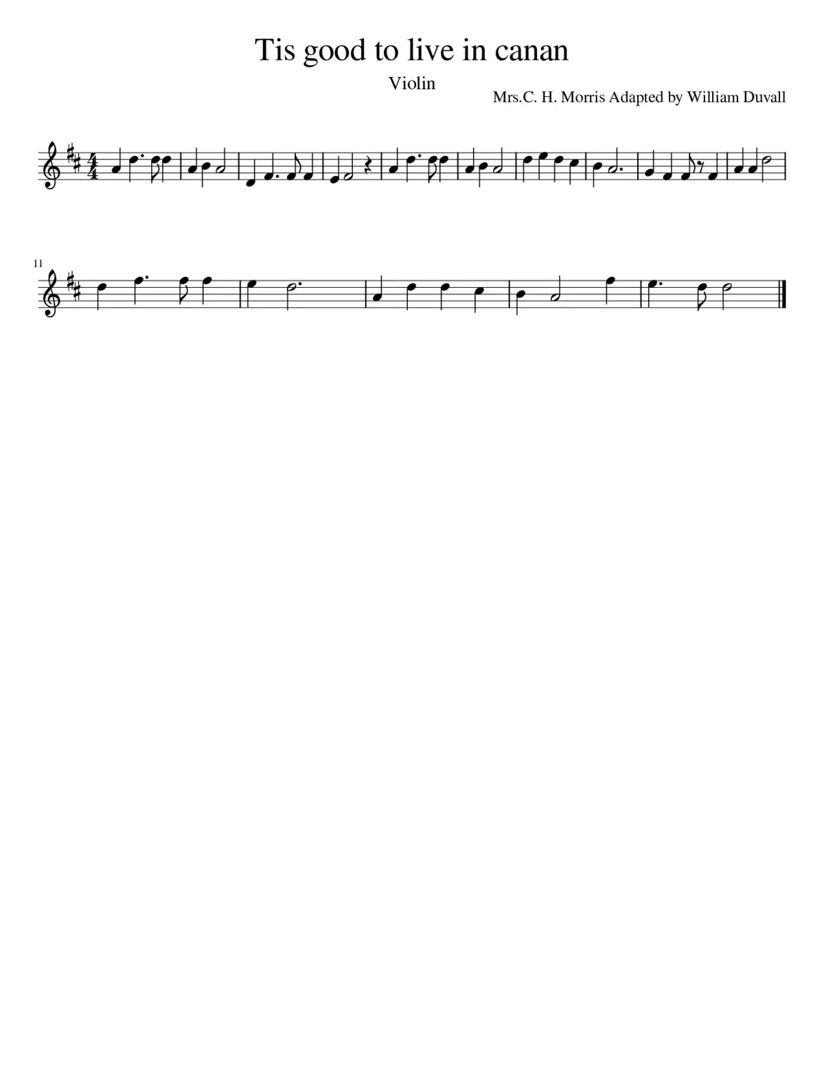 Tis Good To Live In Canaan - Page 1