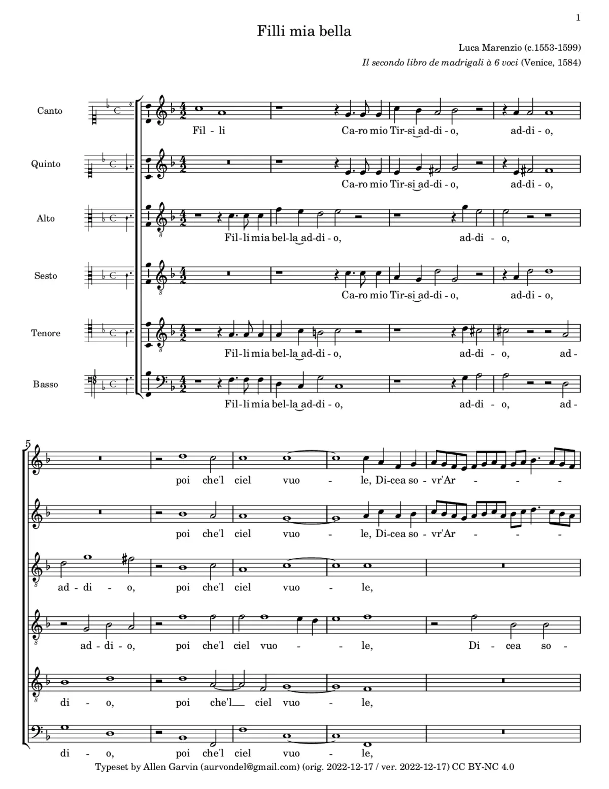 Filli mia bella - Page 1