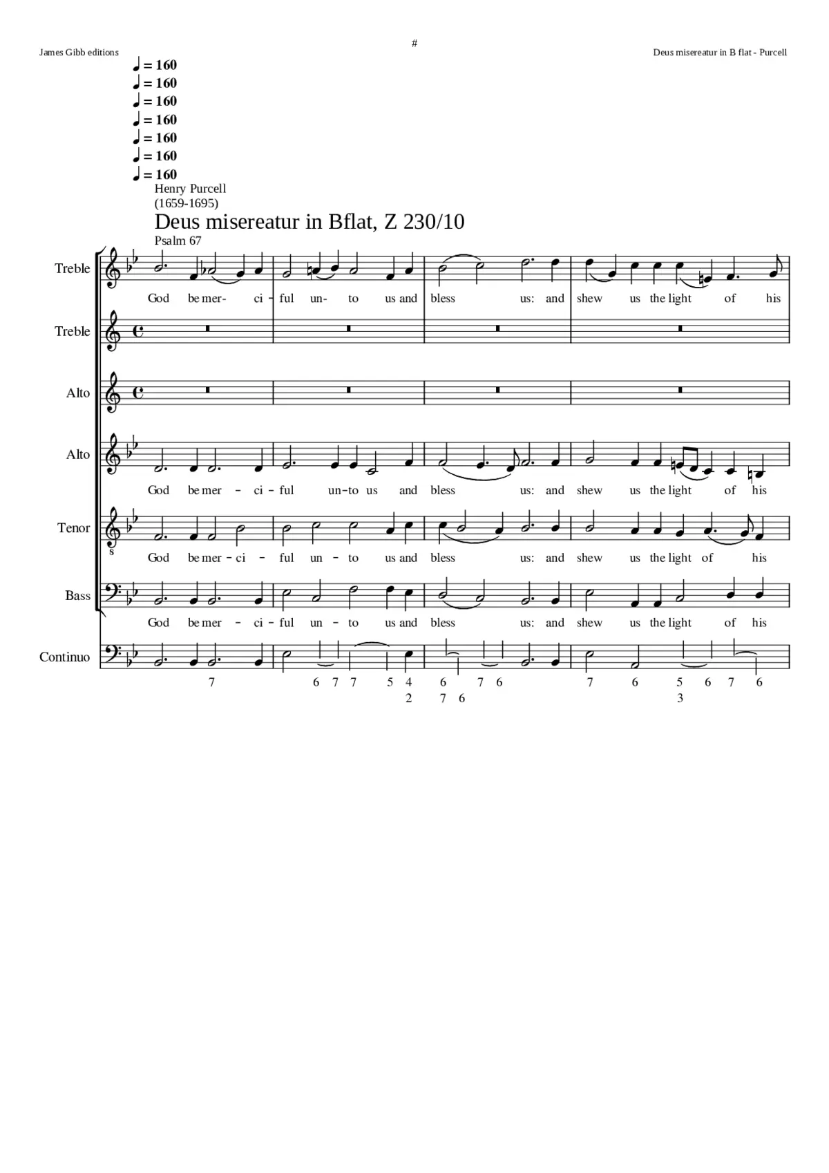 Deus misereatur in B flat Z 230/10 - Page 1