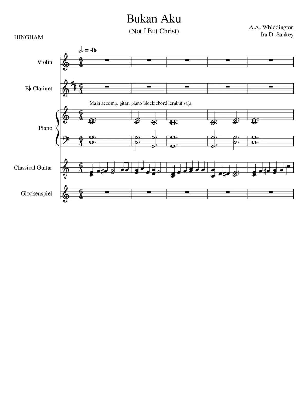 Not I But Christ - Page 1