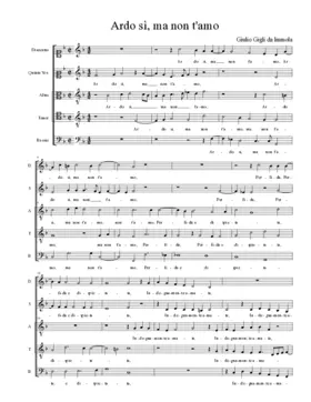 Ardo sì, ma non t'amo