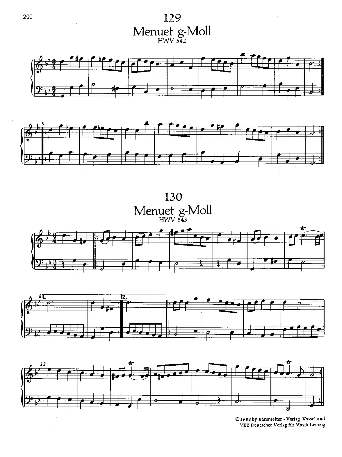 Minuet in G minor - Page 1