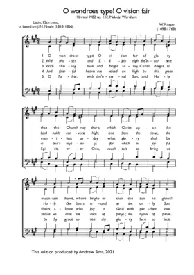 O wondrous type! O vision fair