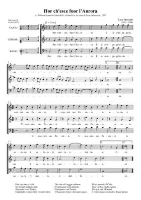 Hor ch'esce fuor l'Aurora