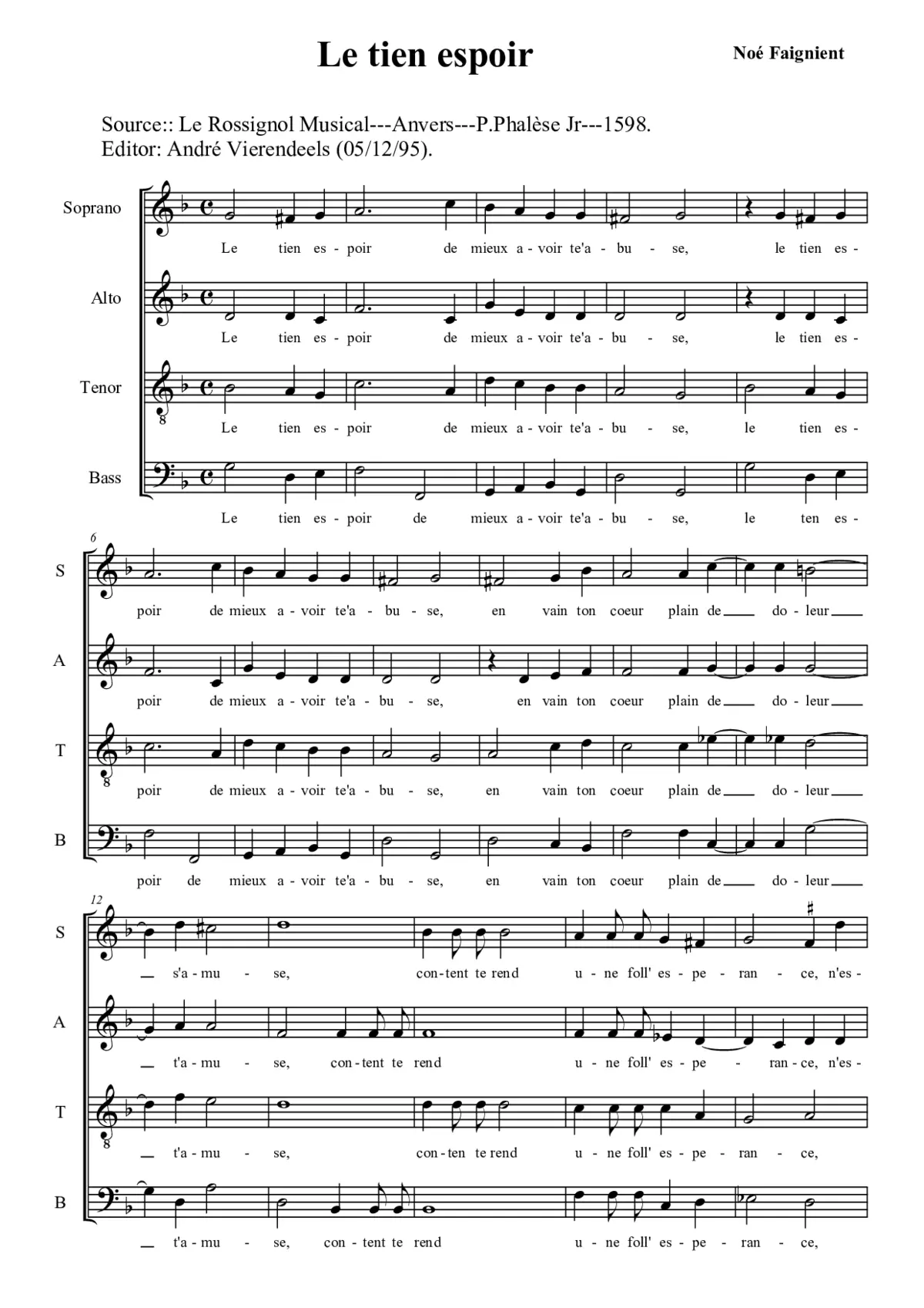 Le tien espoir - Page 1