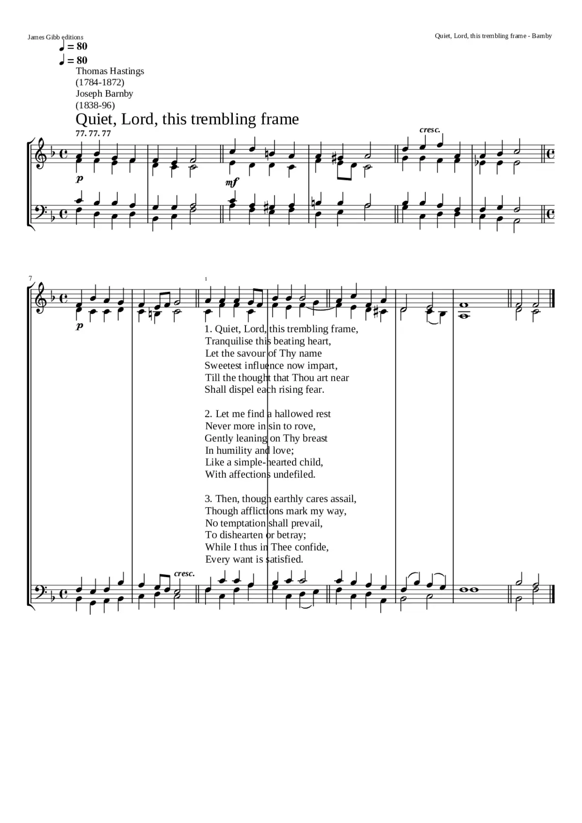 Quiet Lord this trembling frame - Page 1