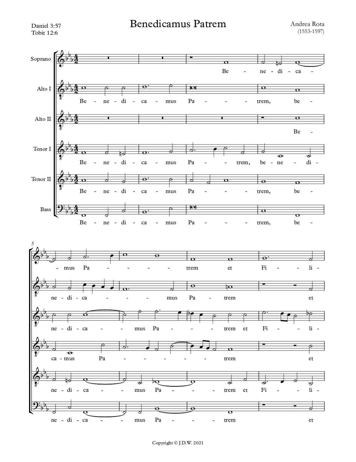 Benedicamus Patrem a 6 - Page 1