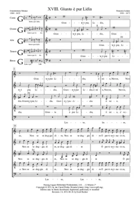 Giunto è pur, Lidia, SWV 18