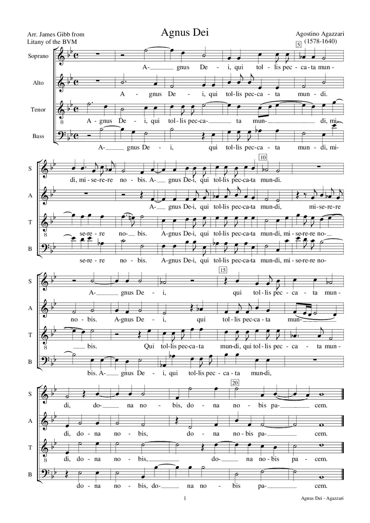 Agnus Dei - Page 1