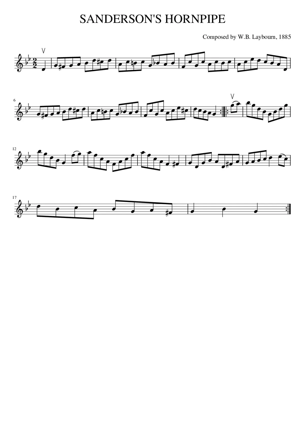 SANDERSON'S HORNPIPE - Page 1