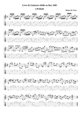 Livre de Guittarre dédié au Roy - 1682