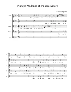 Piangea Madonna et era seco Amore