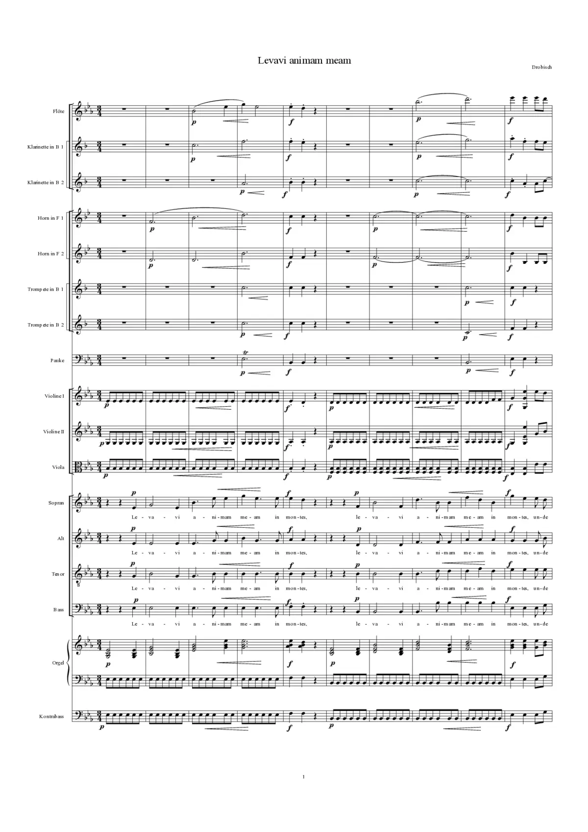 Levavi animam meam (Offertorium) - Page 1