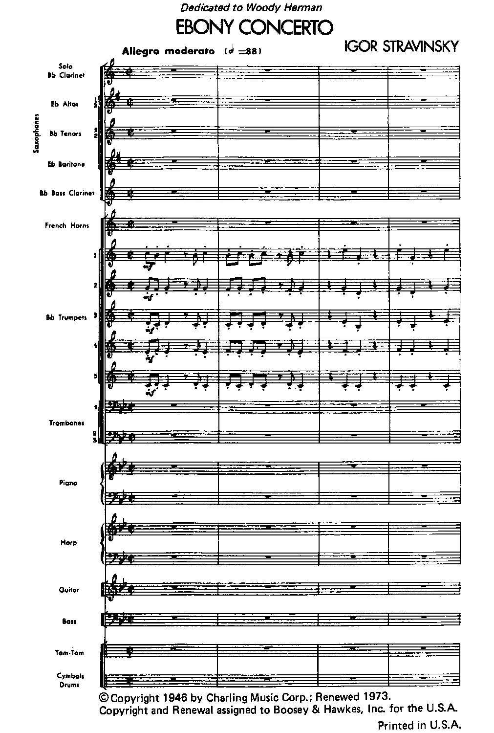 Ebony Concerto - Page 1